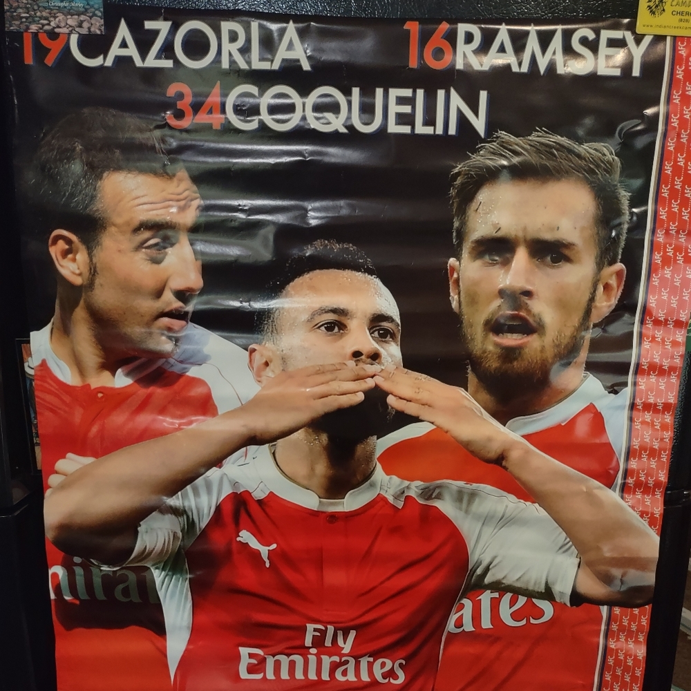 Arsenal Poster Santi Cazorla Aaron Ramsey Francis Coquelin